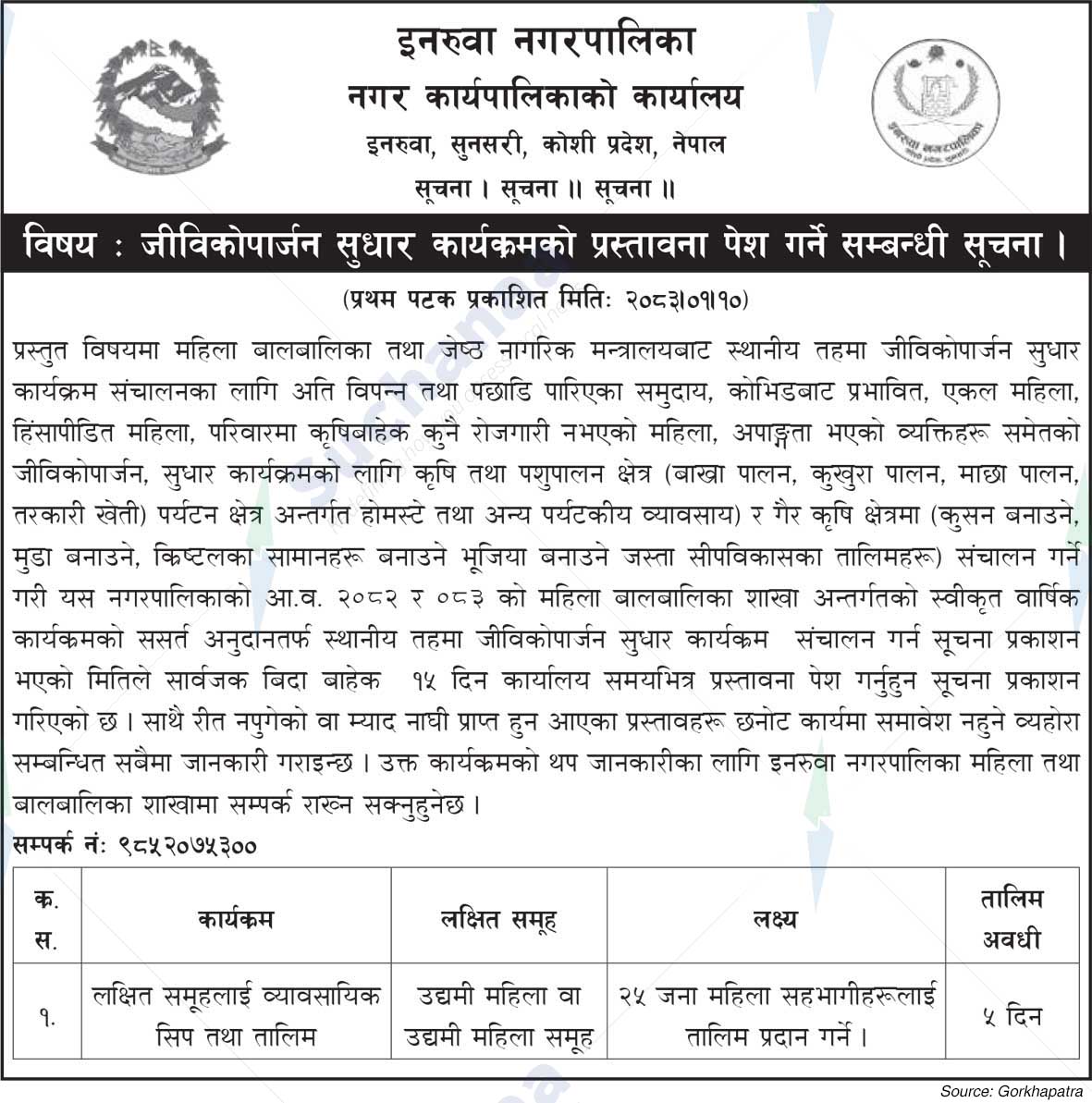 Inaruwa Municipality