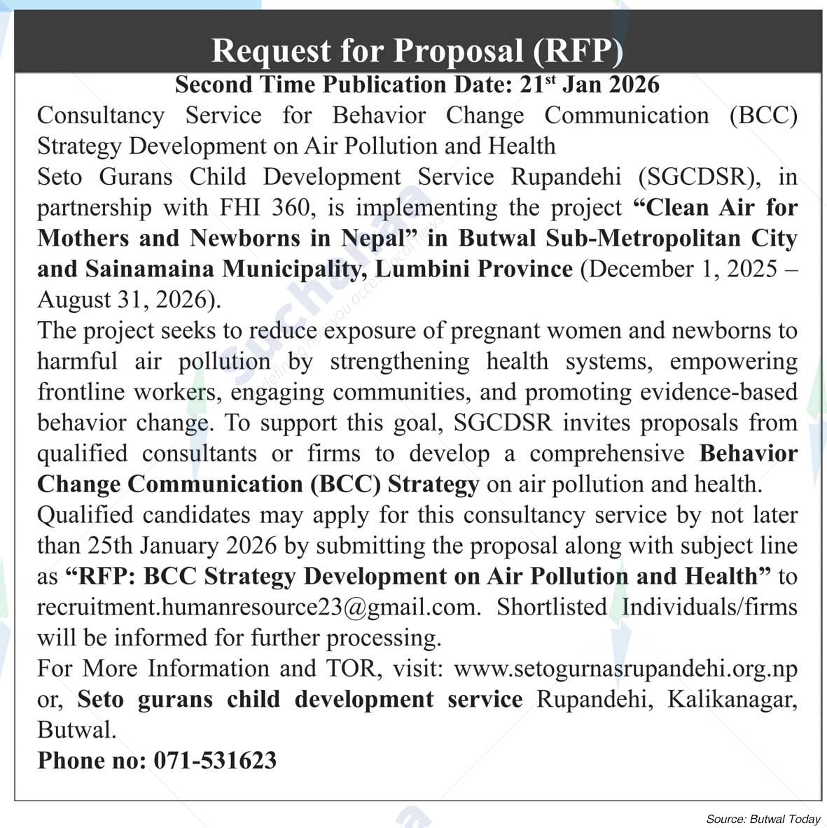 Seto Gurans Child Development Service, Rupandehi