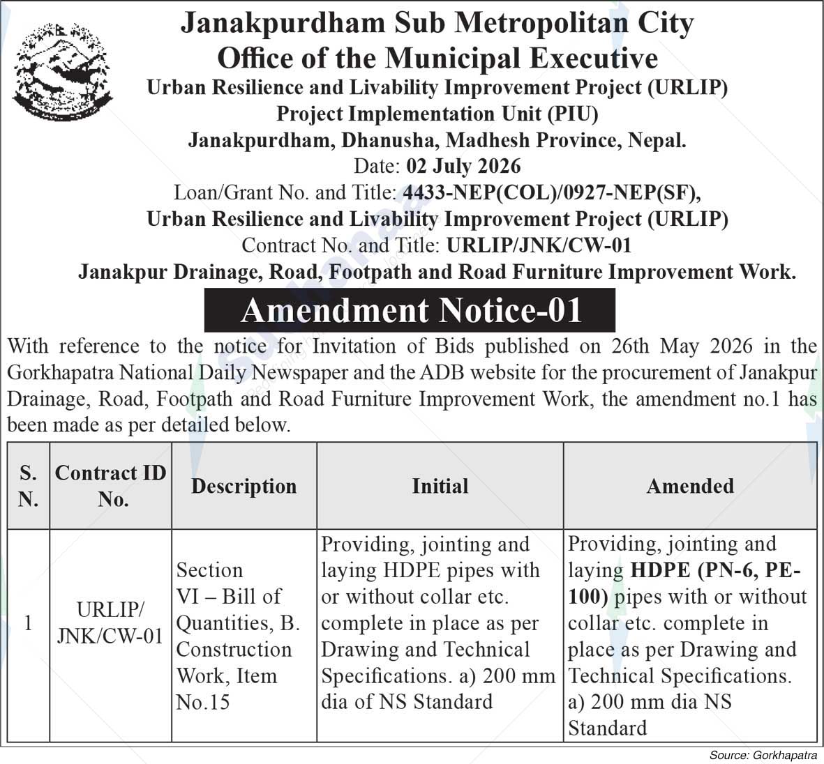 Janakpurdham Sub-Metropolitian City
