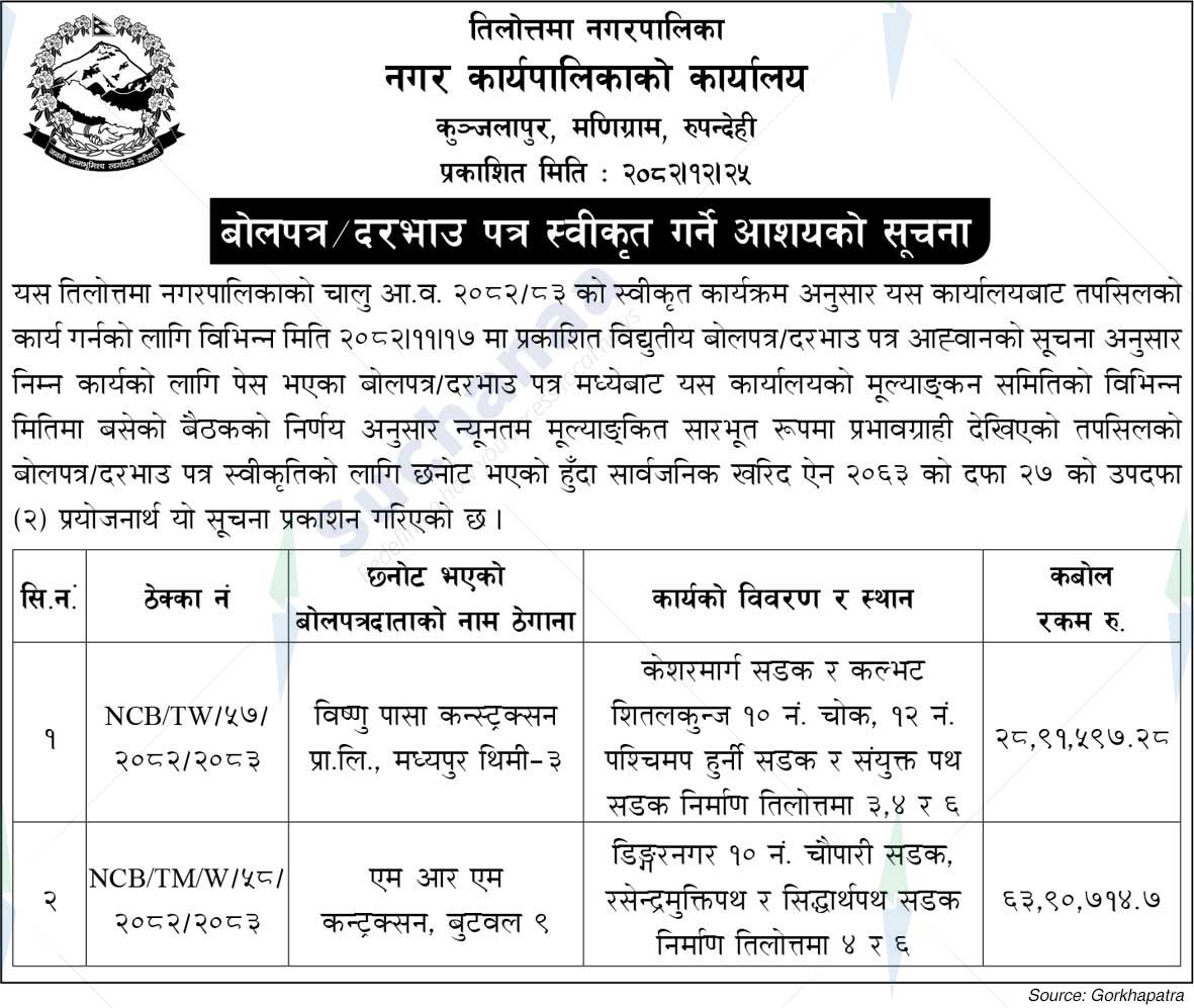 Tilottama Municipality