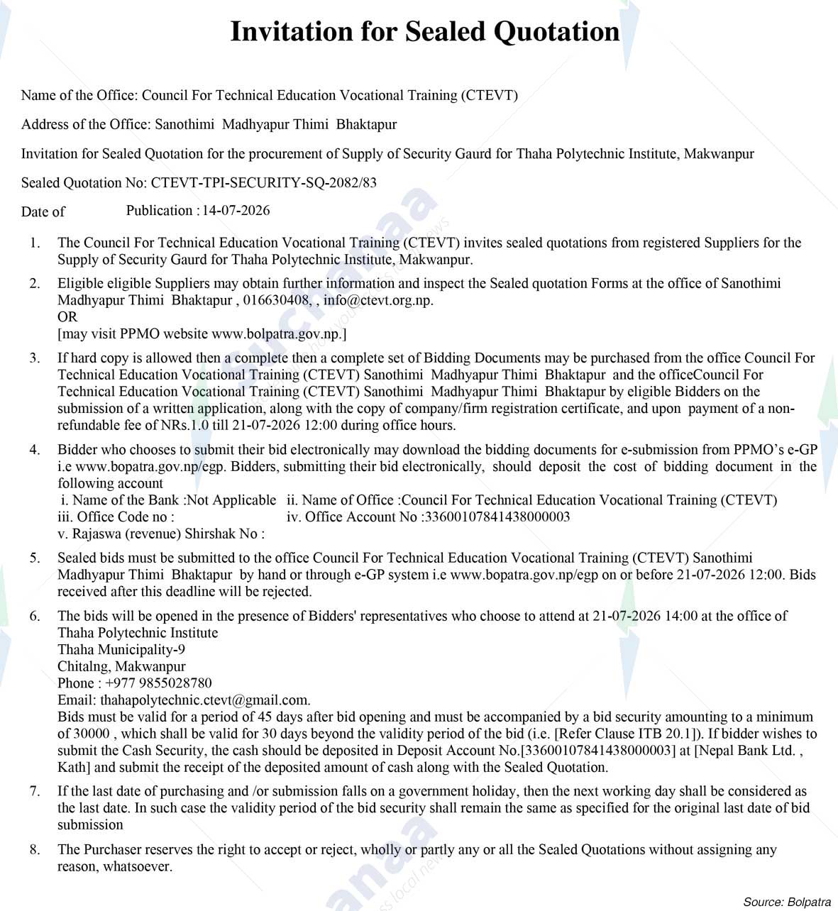Council for Technical Education and Vocational Training (CTEVT)