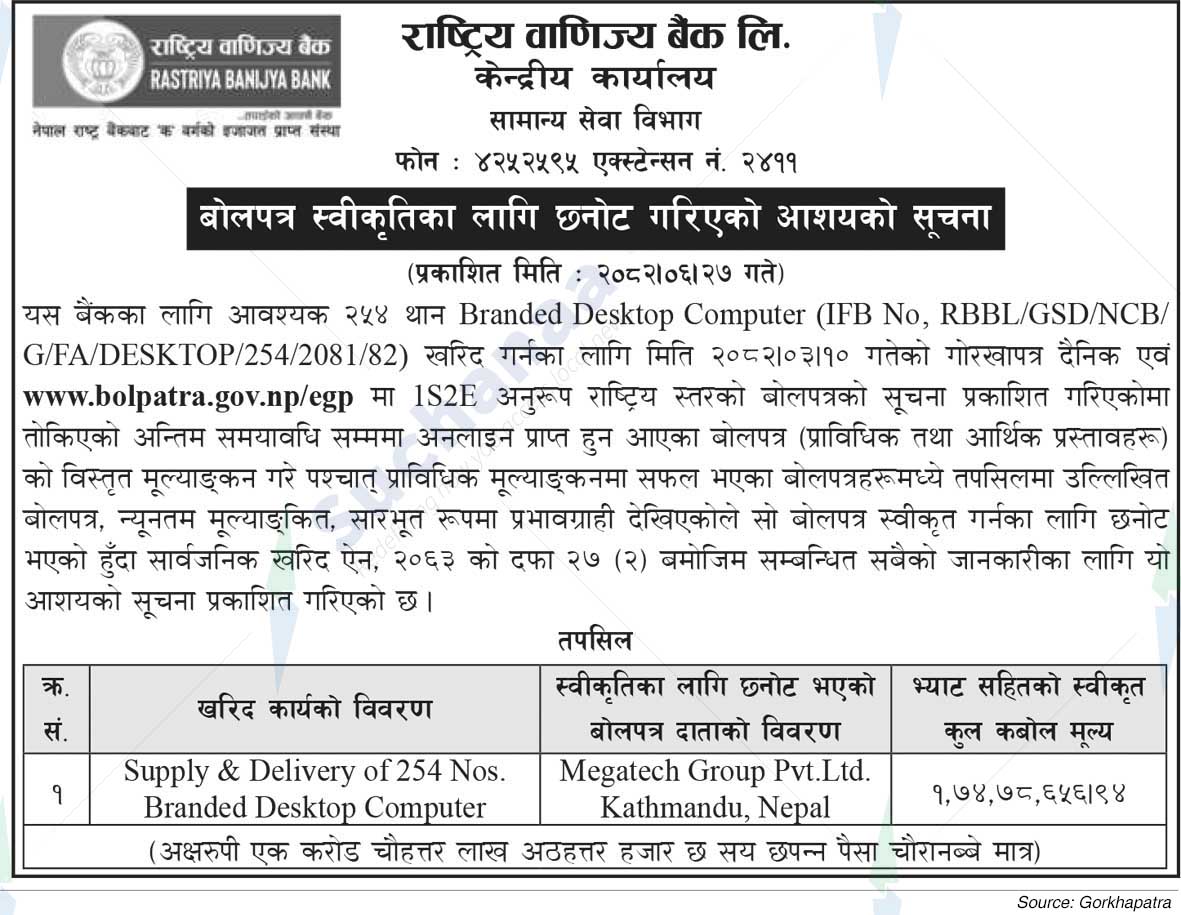 Rastriya Banijya Bank Ltd.