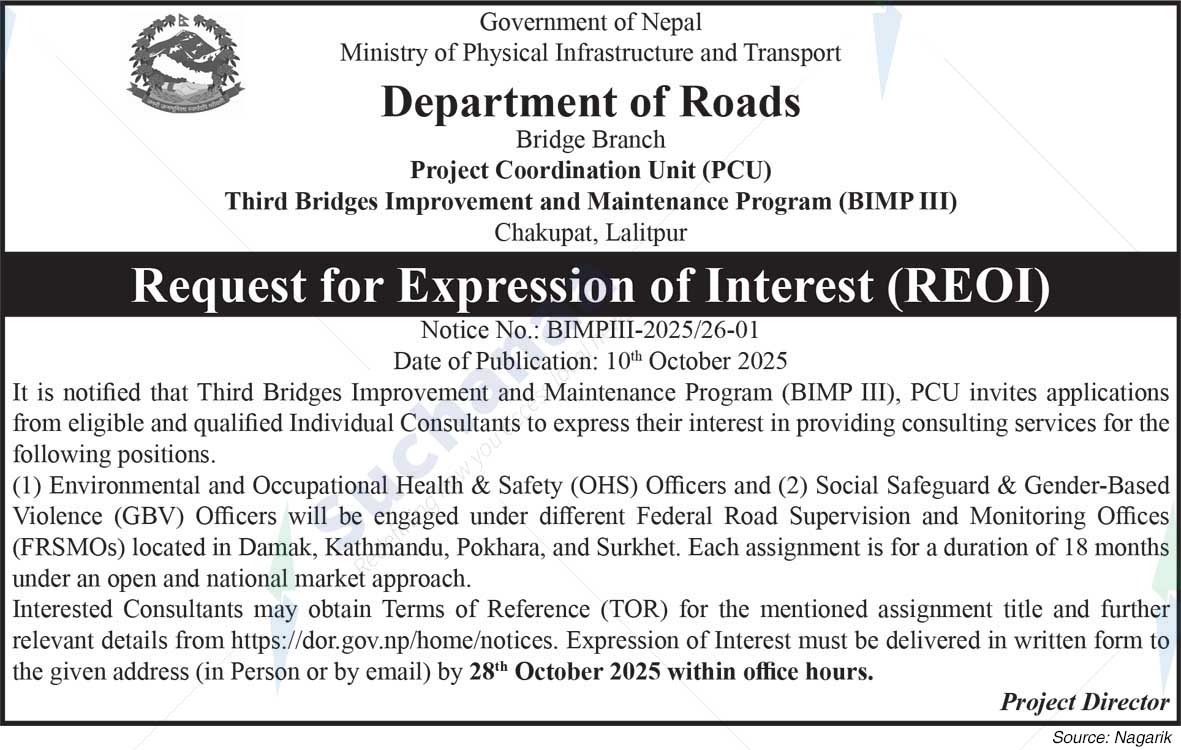 Third Bridges Improvement and Maintenance Program (BIMP III)