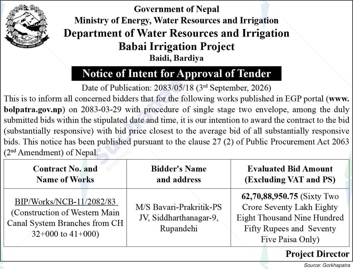 Babai Irrigation Project