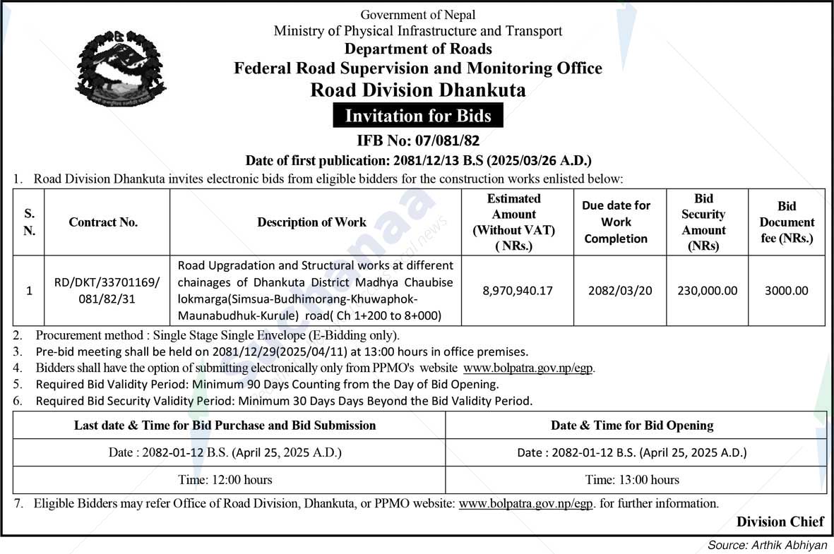 Road Division Dhankuta