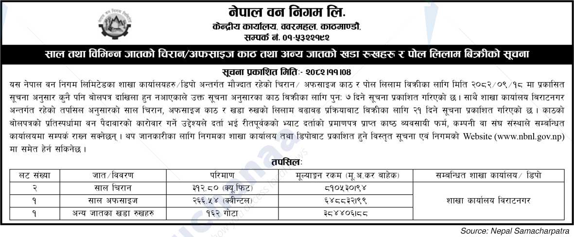 Nepal Forest Corporation Ltd.