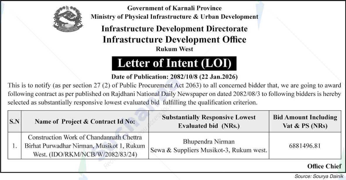 Infrastructure Development Office, Rukum West