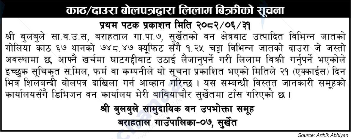 Shree Bulbule Community Forest User Group