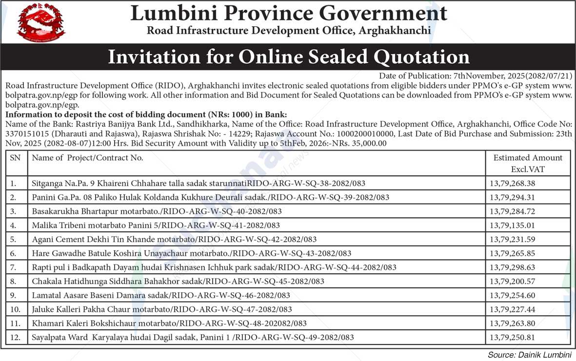 Road Infrastructure Development Office, Arghakhanchi