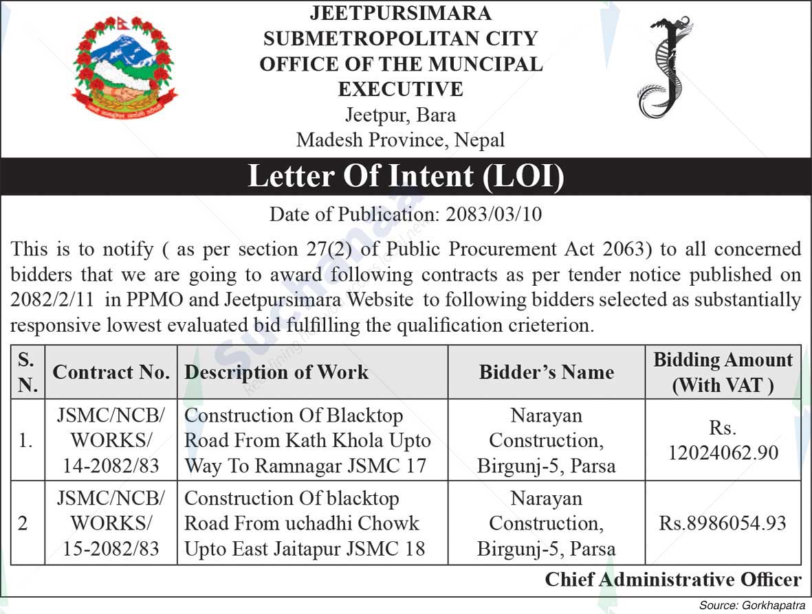Jeetpursimara Sub-Metropolitian City