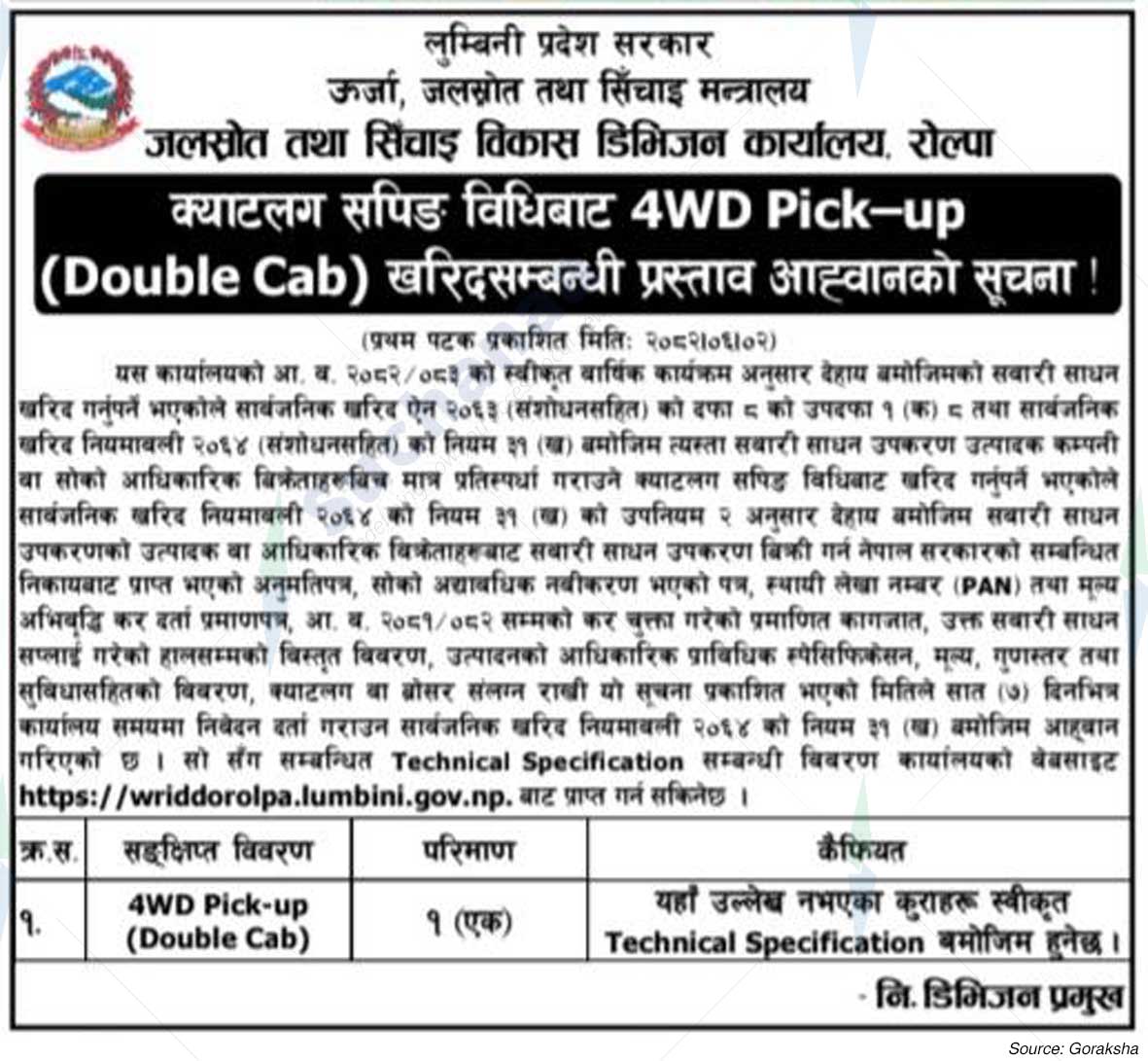 Water Resources and Irrigation Development Division Office, Rolpa