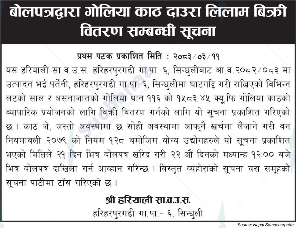 Shree Hariyali Sa.Wa.Wo.Sa.