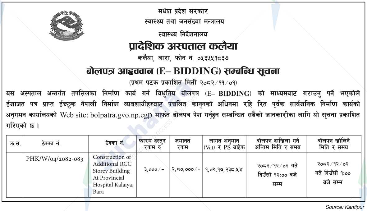 Provincial Hospital, Kalaiya