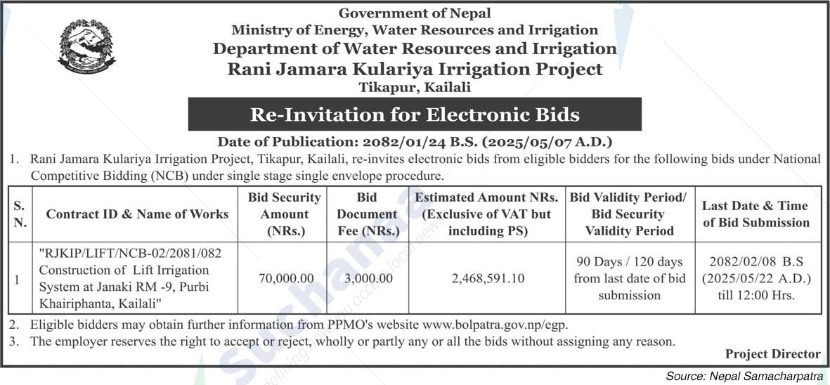 Rani Jamara Kulariya Irrigation Project