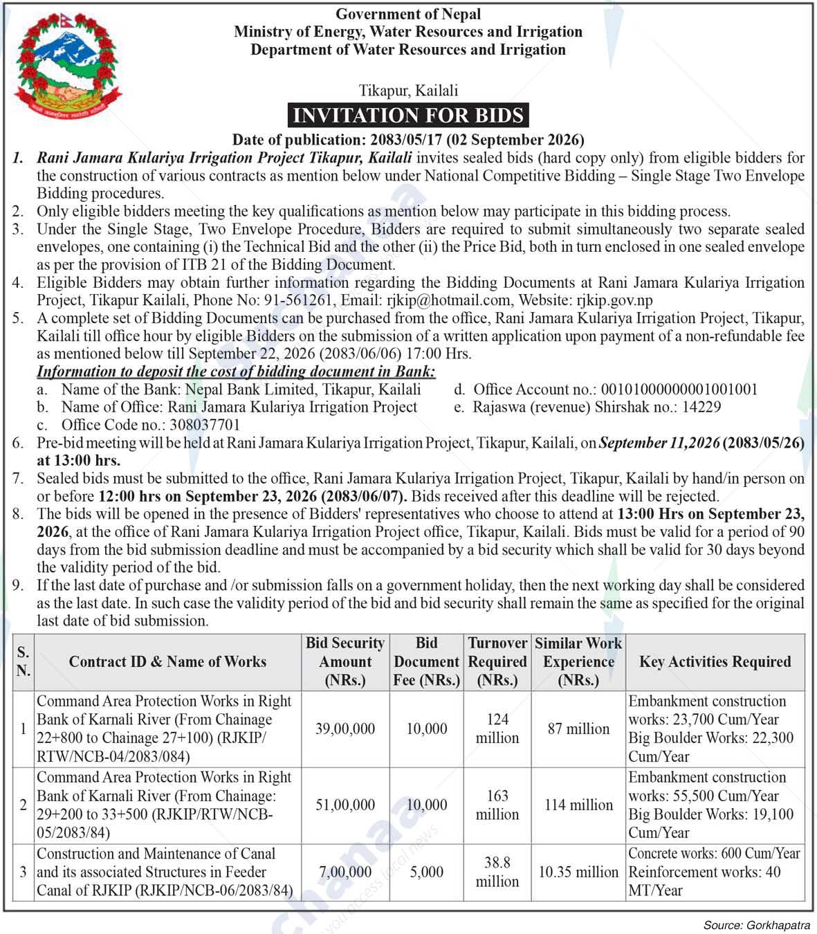 Ministry of Energy, Water Resources and Irrigation
