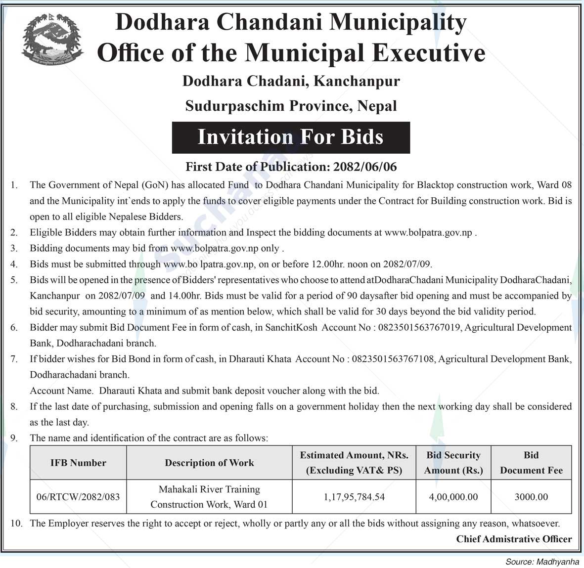 Dodhara Chandani Municipality