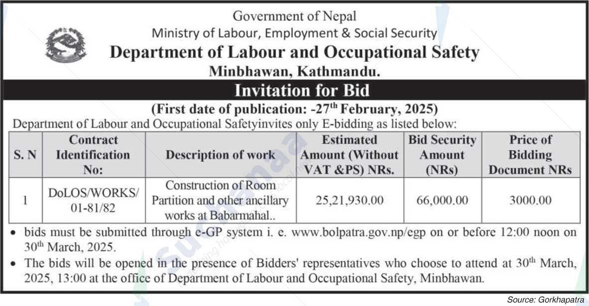 Department of Labour and Occupational Safety
