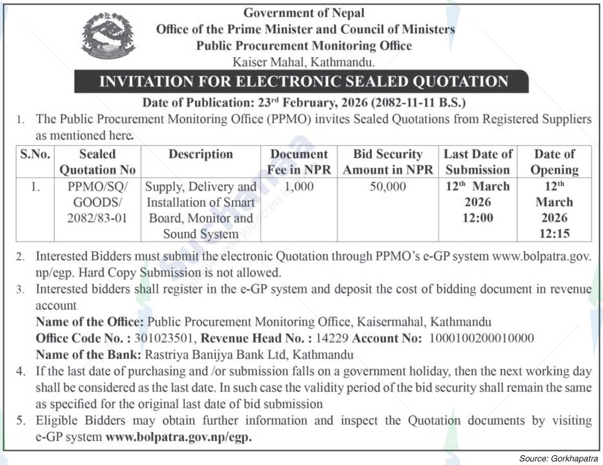 Public Procurement Monitoring Office
