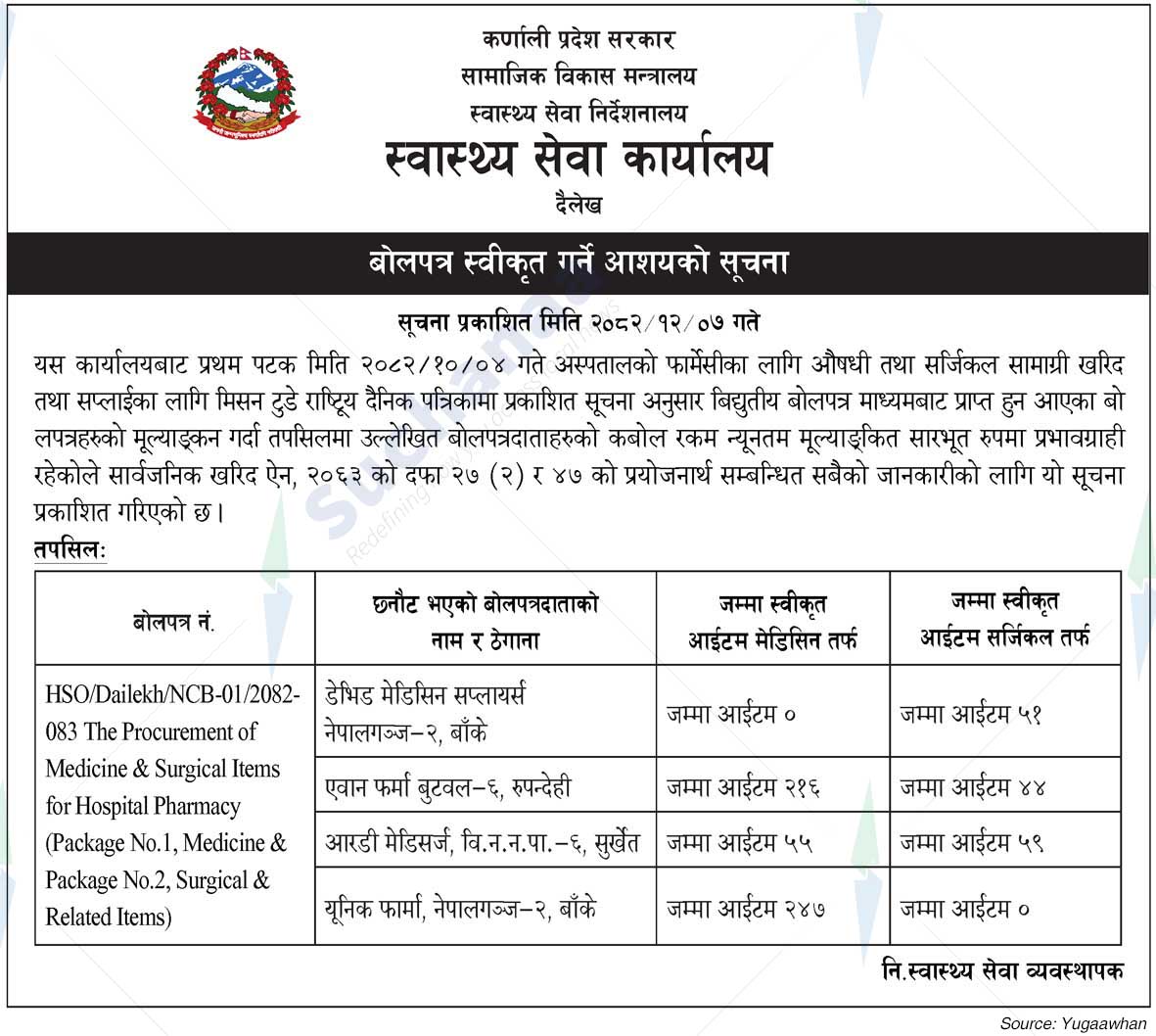 Health Service Office, Dailekh