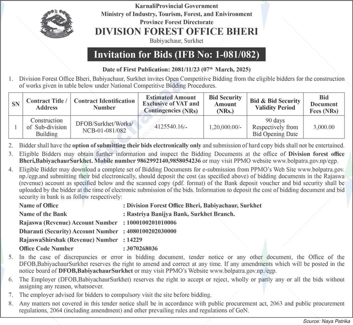 Division Forest Office Bheri