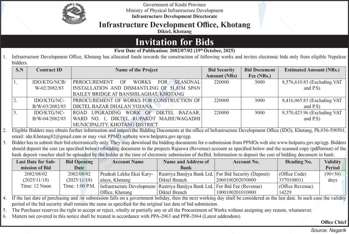 Infrastructure Development Office, Khotang