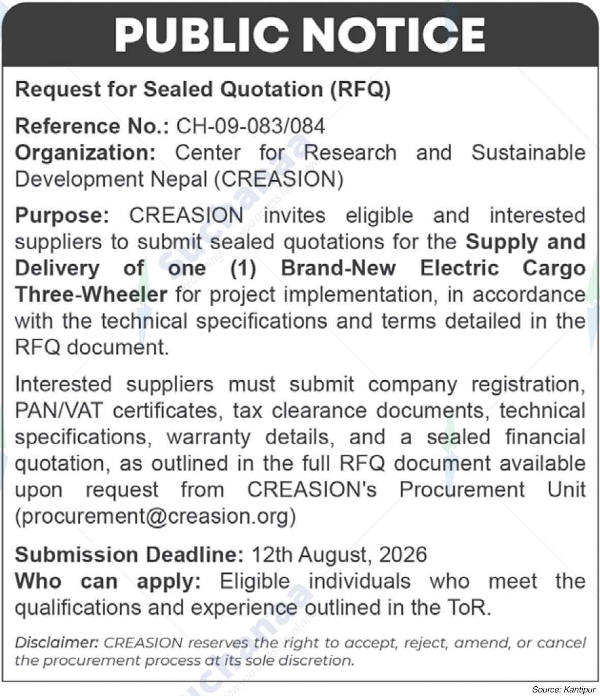Center for Research and Sustainable Development Nepal (CREASION)