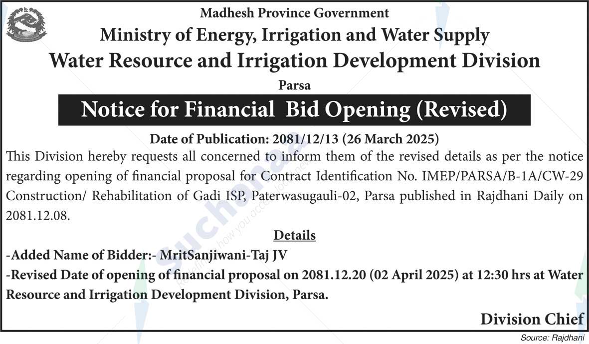 Water Resource and Irrigation Development Division