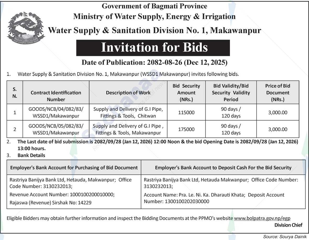Water Supply & Sanitation Division No. 1, Makawanpur