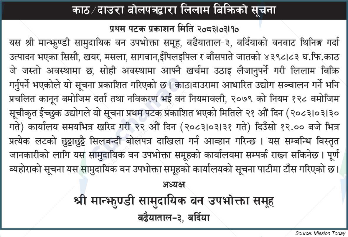 Shree Manjhundi Saa.Wa.Wo.Sa.