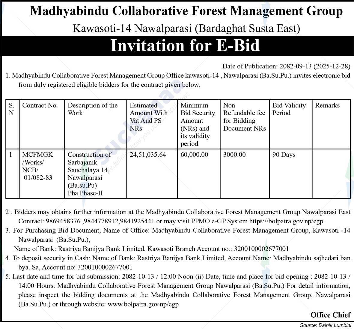 Madhyabindu Collaborative Forest Management Group, Nawalparasi