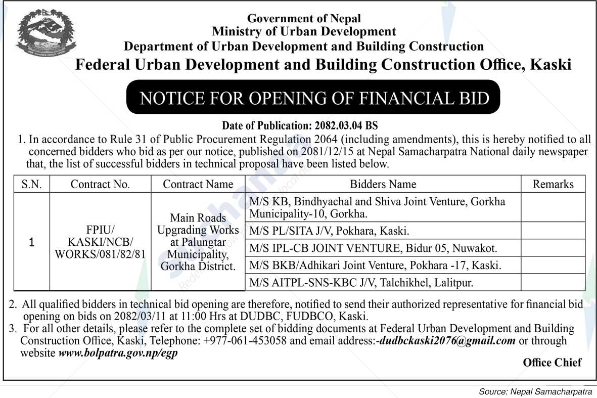 Federal Urban Development and Building Construction Office, Kaski