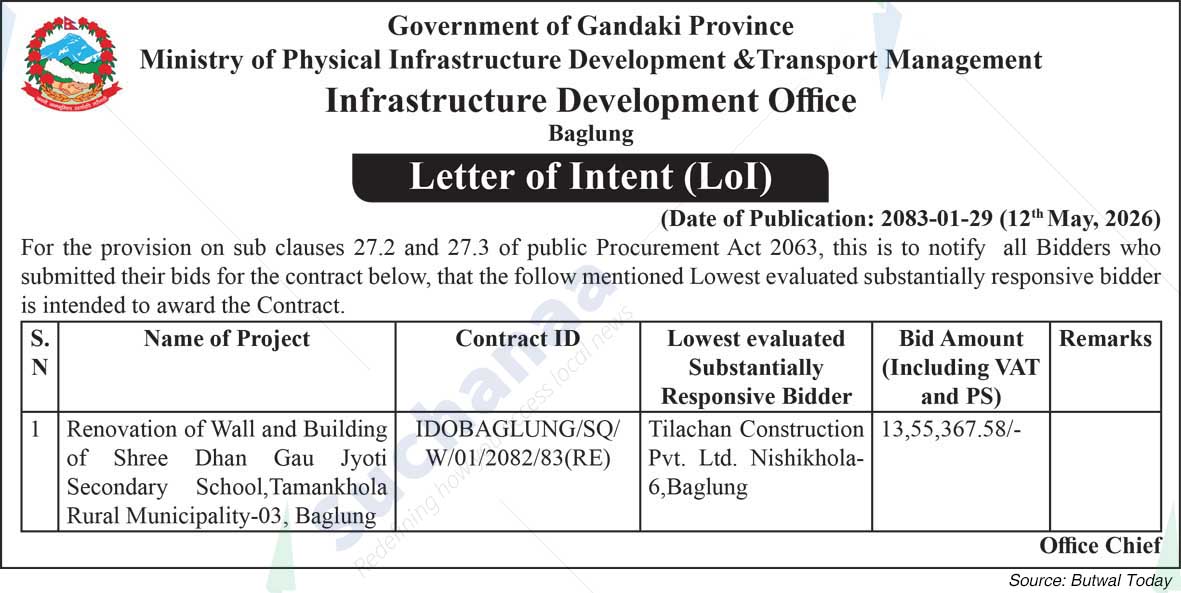 Infrastructure Development Office, Baglung