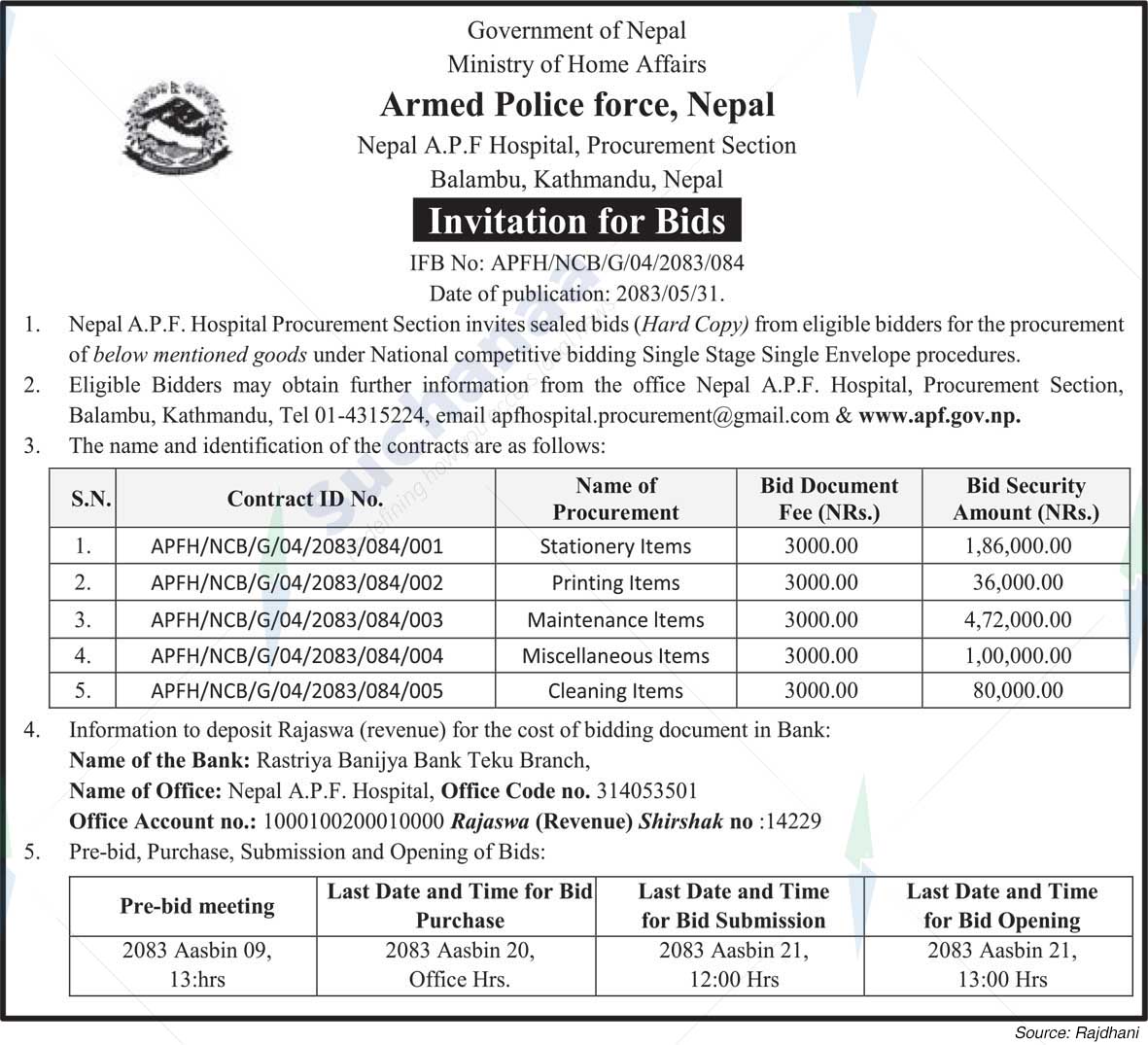 Nepal A.P.F Hospital