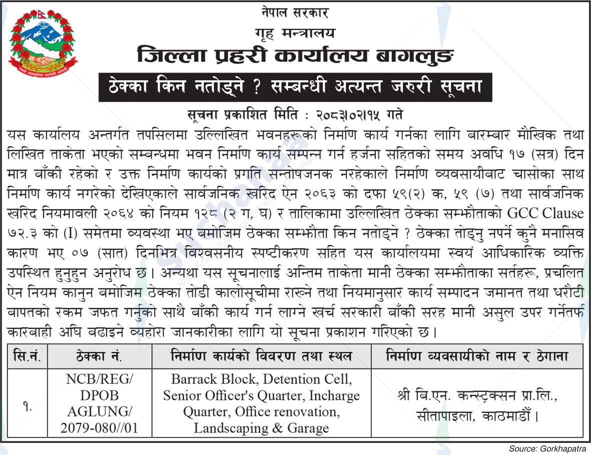 District Police Office, Baglung