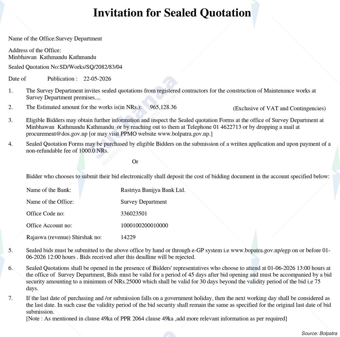 Department of Survey