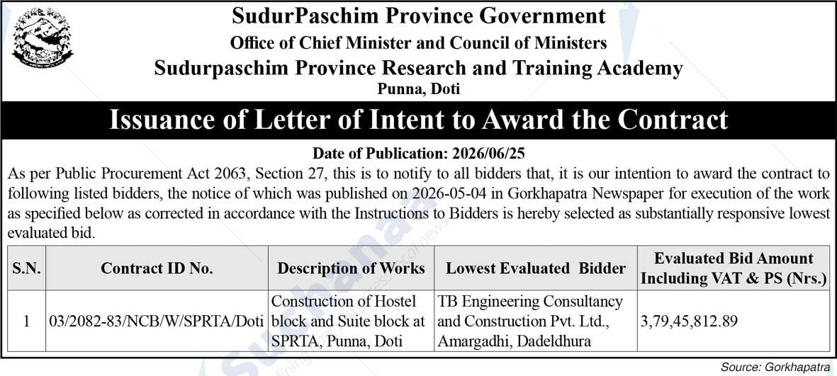 Sudurpaschim Province Research and Training Academy, Doti