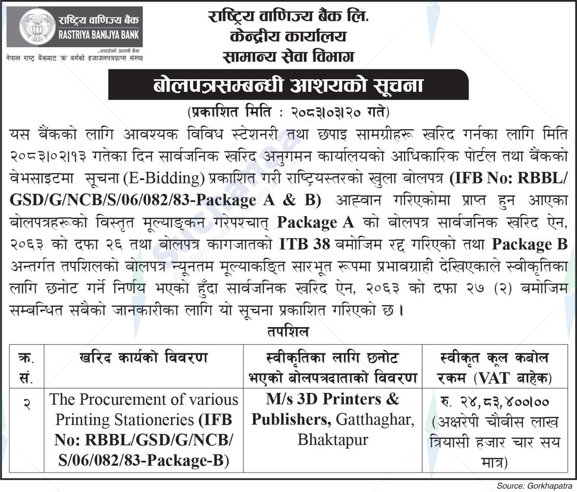 Rastriya Banijya Bank Ltd.