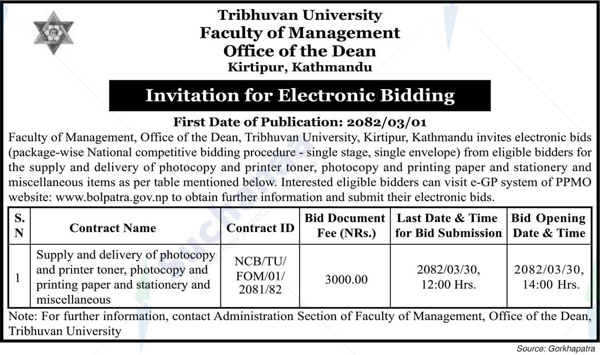 Tribhuvan University, Faculty of Management