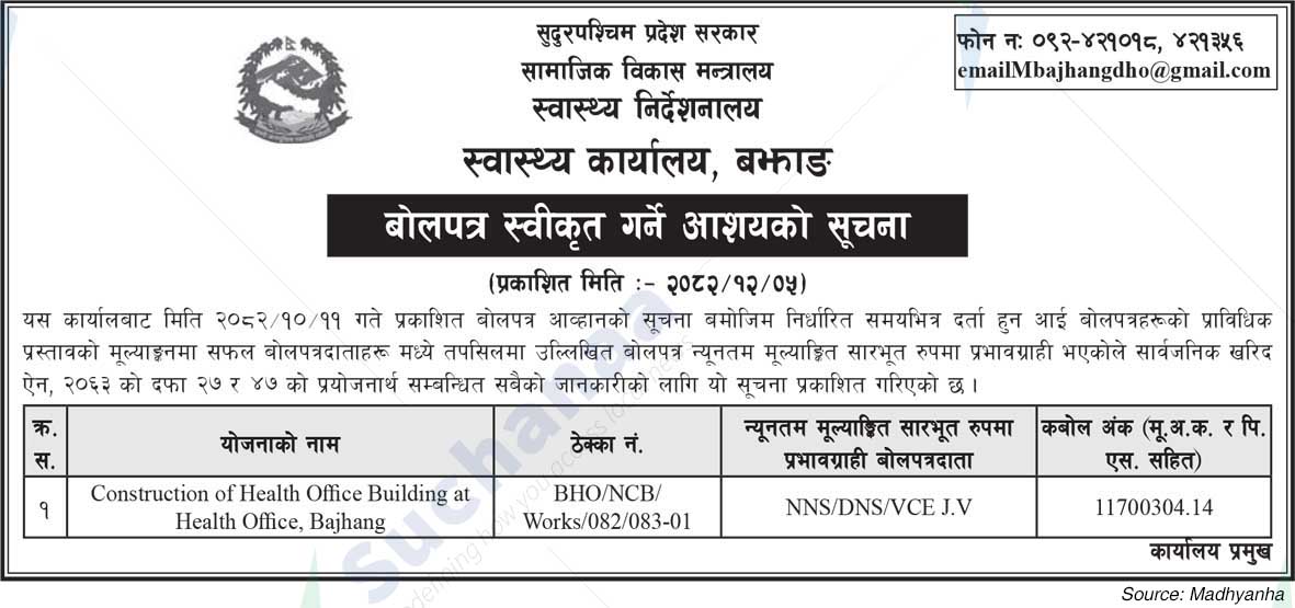 Health Office, Bajhang