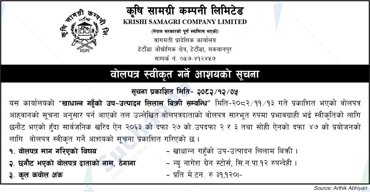 Krishi Samagri Company Limited