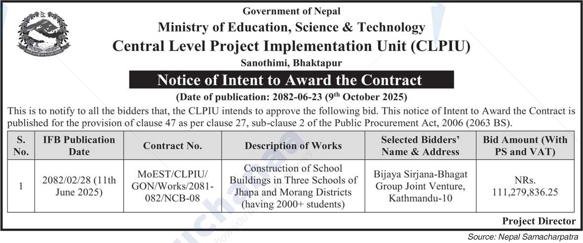Central Level Project Implementation Unit (CLPIU)