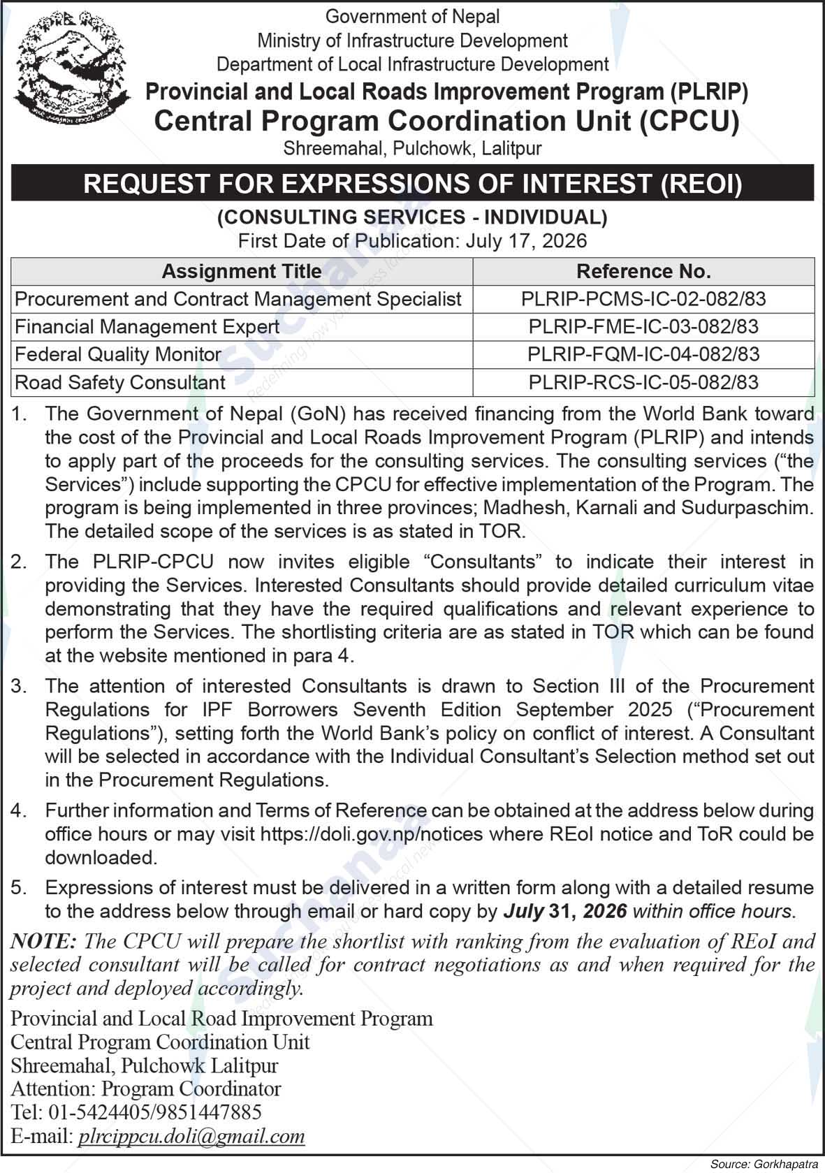 Central Program Coordination Unit (CPCU)