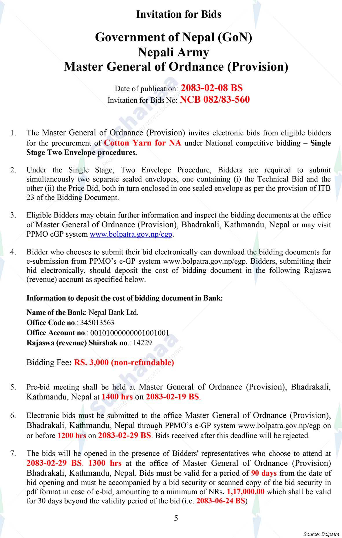 Master General of Ordnance (Provision)