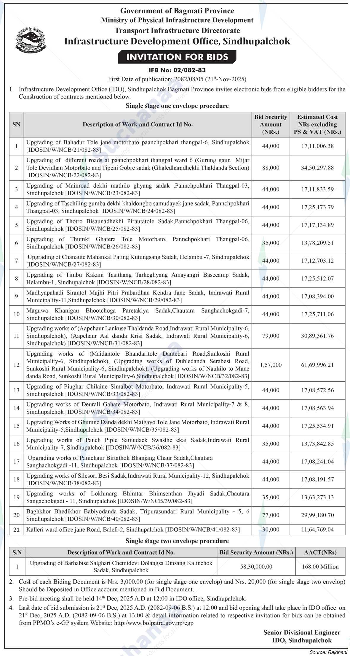 Infrastructure Development Office, Sindhupalchok