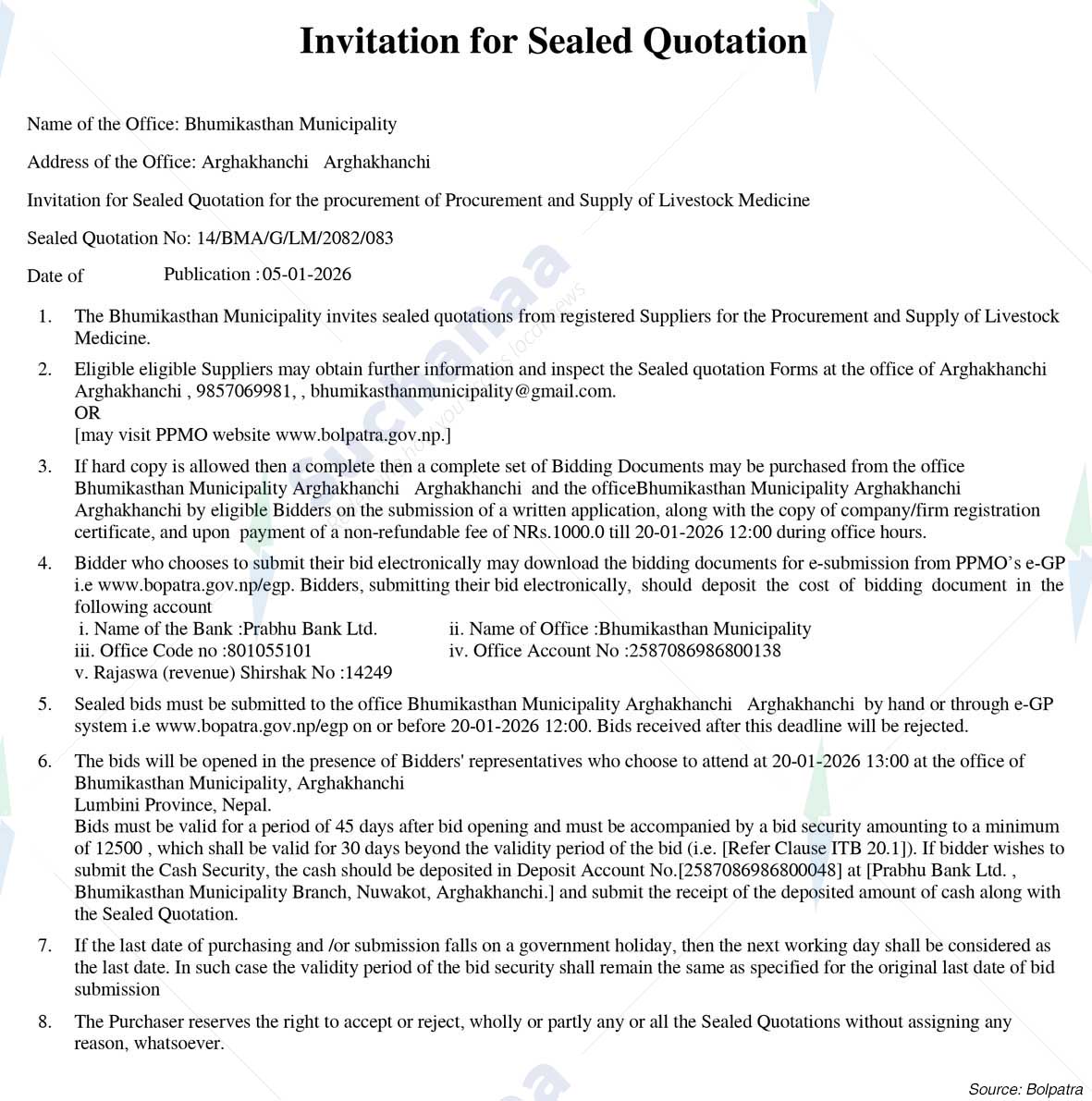 Bhumikasthan Municipality