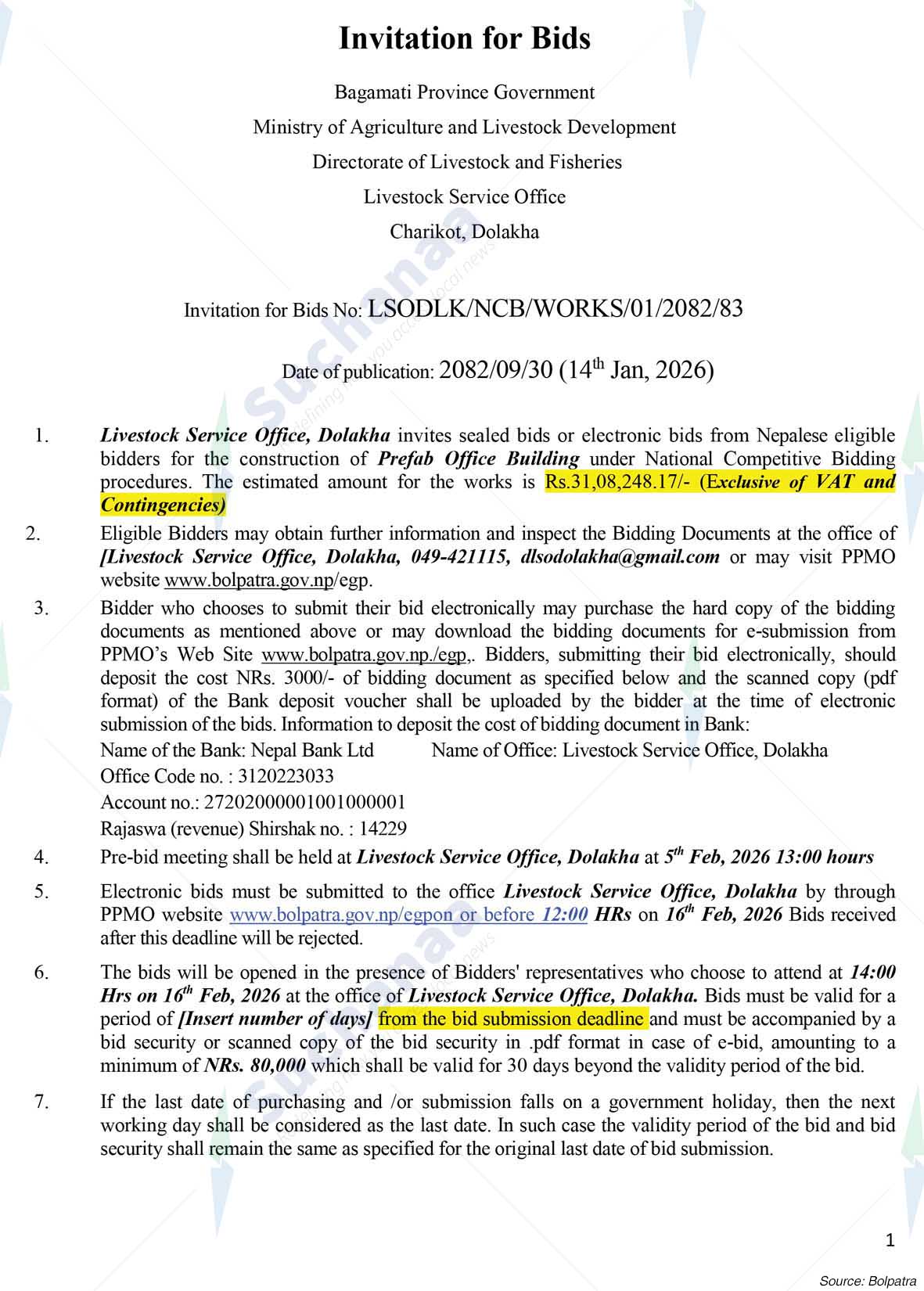 Livestock Service Office Dolakha