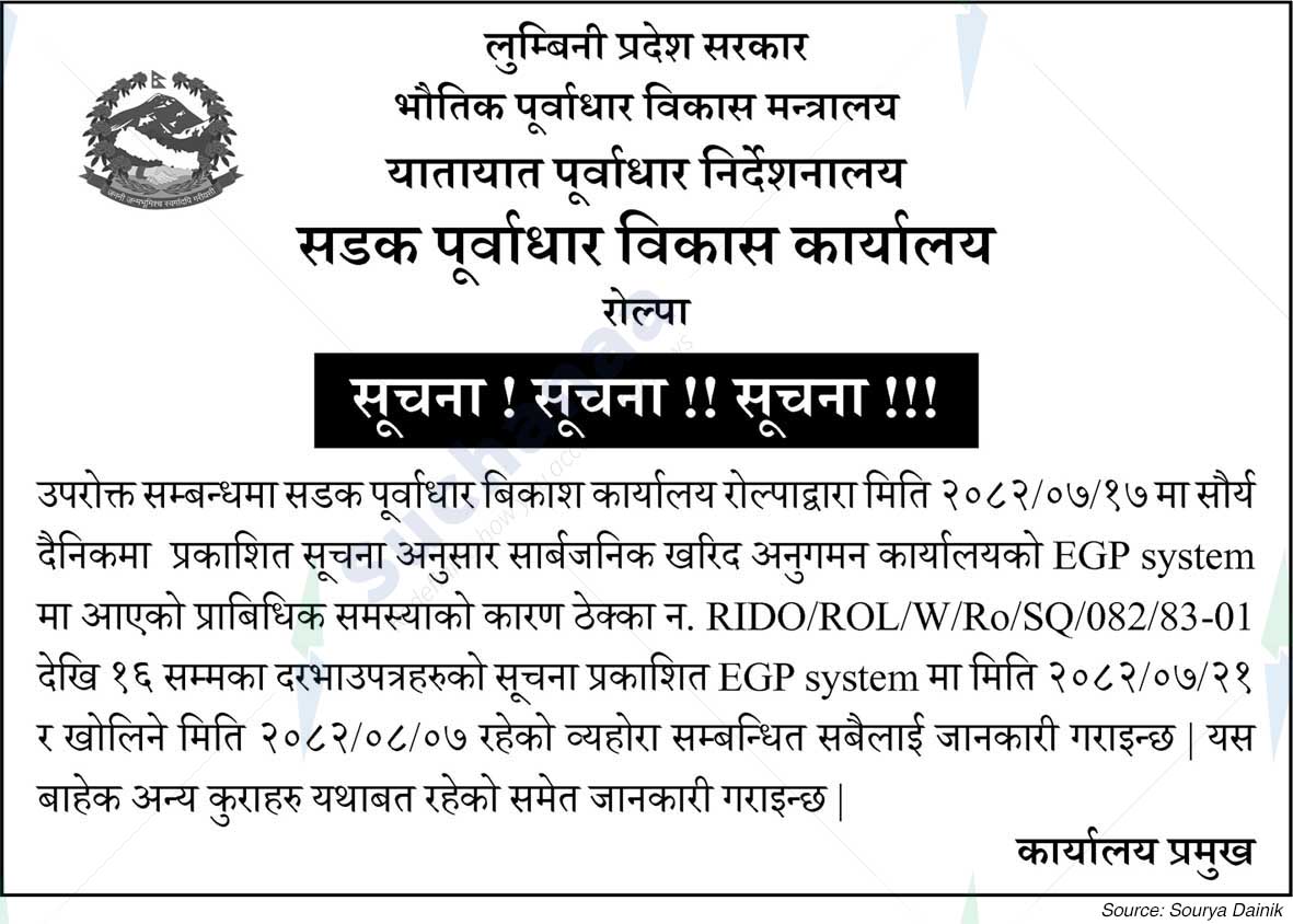 Road Infrastructure Development Office, Rolpa