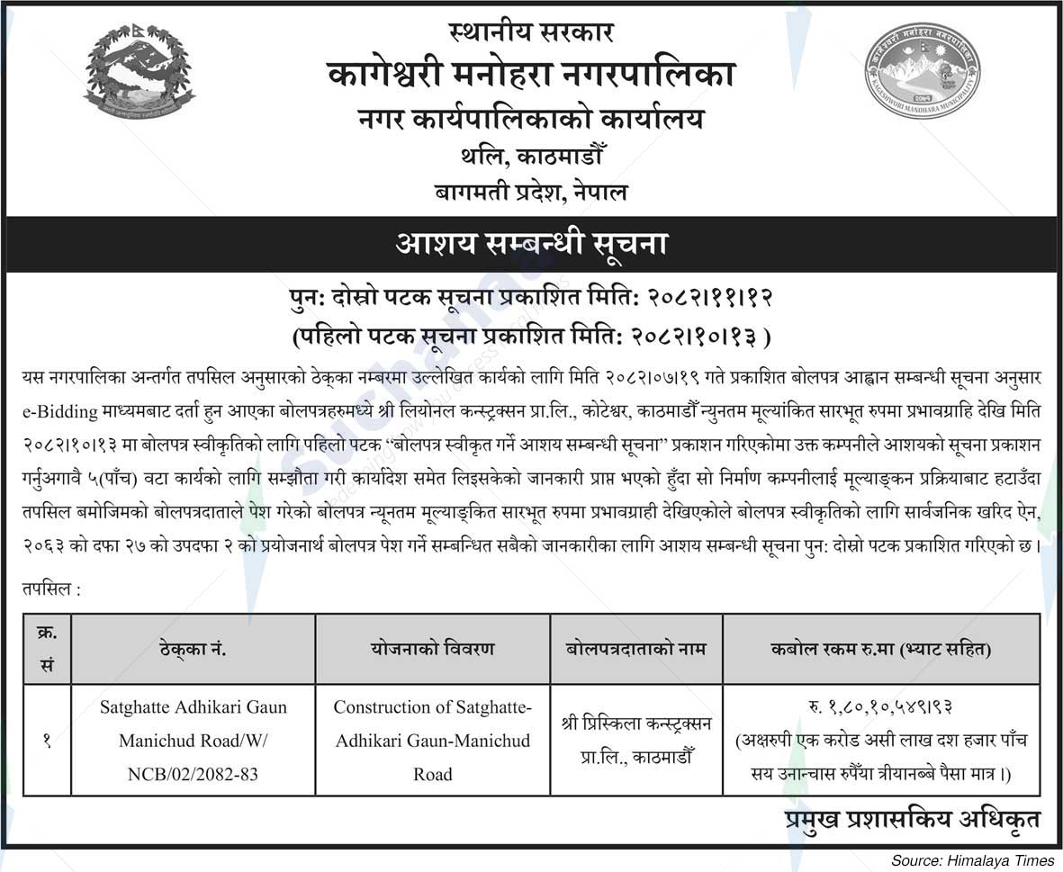 Kageshwori Manohara Municipal Hospital