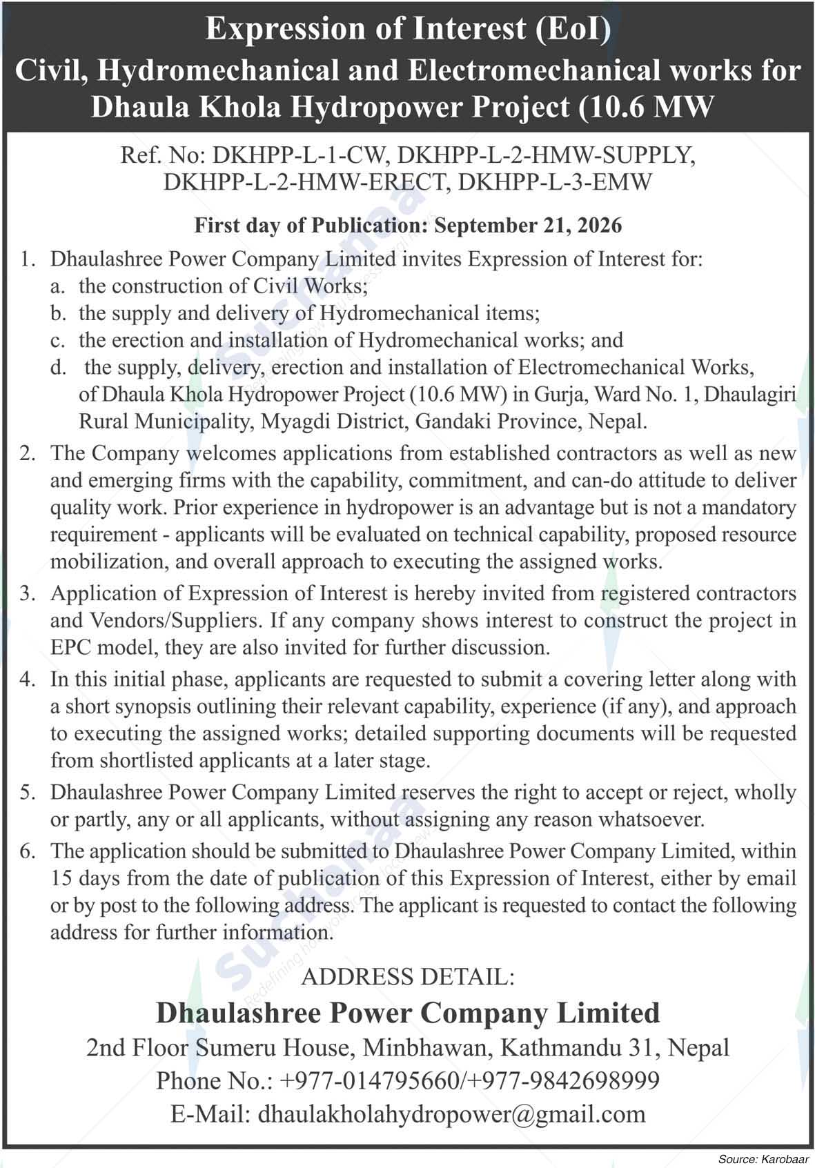 Dhaulashree Power Company Limited