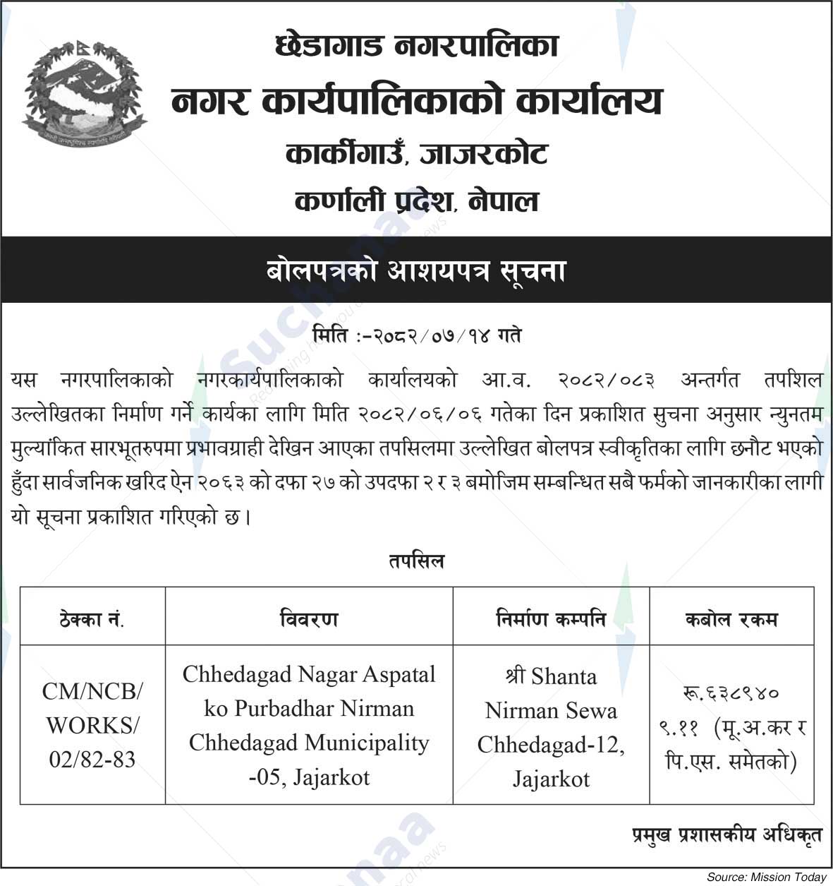 Chhedagad Municipality